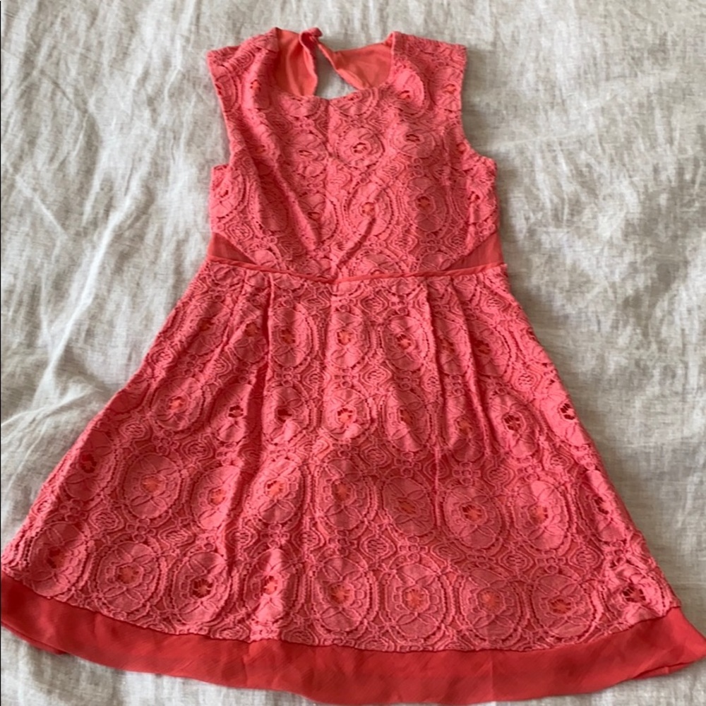 ❤️ Coral urban outfitters lace dress